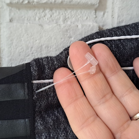 Pink Black/Gray Heathered Button Detail Mini Shorts. NWOT - Picture 7 of 8